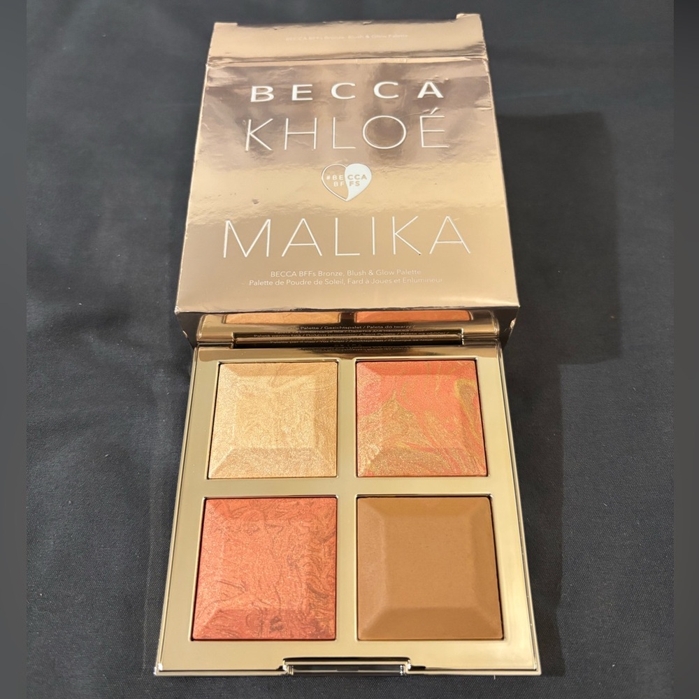 BECCA Khloé Malika Face Palette - Gold and Bronze